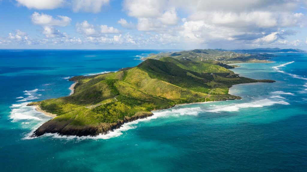 Island in the middle of the ocean